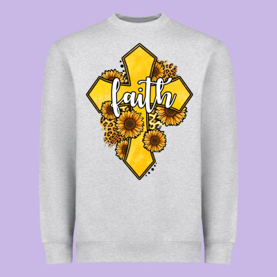 Faith Childhood Cancer Heavyweight Sweatshirt Designed By Jasminsmagicworld