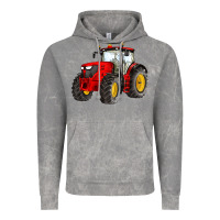 Cloud Rock western farm tractor red Vintage Hoodie - Artiststas