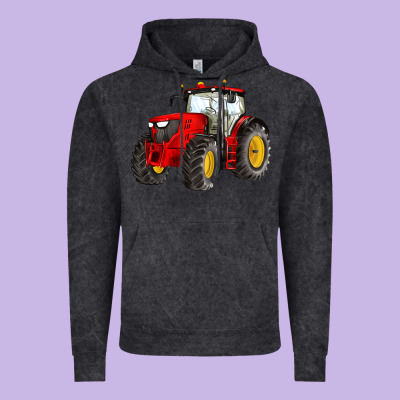 Western Farm Tractor Red Vintage Hoodie Designed By Artiststas
