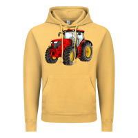 Vintage Mustard western farm tractor red Vintage Hoodie - Artiststas