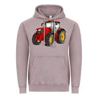 Vintage Zinc western farm tractor red Vintage Hoodie - Artiststas