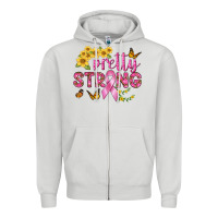 Dove Grey pretty strong Zipper Hoodie - BundleAndBundleShop