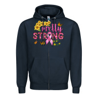 Navy pretty strong Zipper Hoodie - BundleAndBundleShop