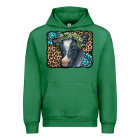 Emerald Floral Cow Leopard Gemstone Urban Hoodie - CowCowDesign