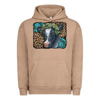 Pigment Burro Floral Cow Leopard Gemstone Urban Hoodie - CowCowDesign