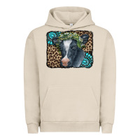 Pigment French Oak Floral Cow Leopard Gemstone Urban Hoodie - CowCowDesign