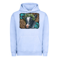 Pigment Grape Ice Floral Cow Leopard Gemstone Urban Hoodie - CowCowDesign