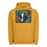 Pigment Peanut Butter Floral Cow Leopard Gemstone Urban Hoodie - CowCowDesign