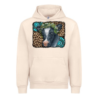 Sandshell Floral Cow Leopard Gemstone Urban Hoodie - CowCowDesign