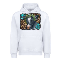 White Floral Cow Leopard Gemstone Urban Hoodie - CowCowDesign