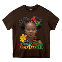 Chocolate Brown juneteenth african girl Heavy Core Tee - BarkalooDesign