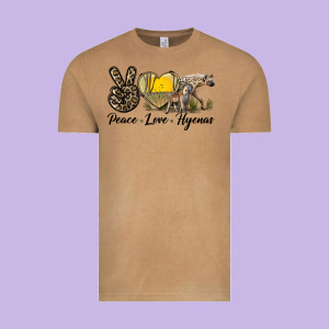 Peace Love Hyenas Vintage Tee Designed By Lillyallendesigns