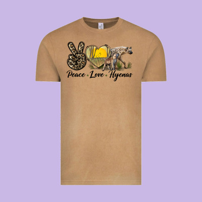 Peace Love Hyenas Vintage Tee Designed By Lillyallendesigns