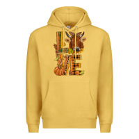 Antique Gold Love fall cow Premium Hoodie - NancyCooperArtShop