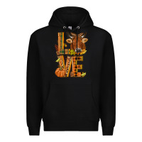 Black Love fall cow Premium Hoodie - NancyCooperArtShop