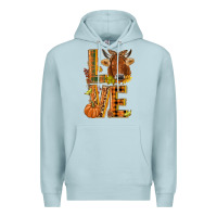 Blue Mist Love fall cow Premium Hoodie - NancyCooperArtShop