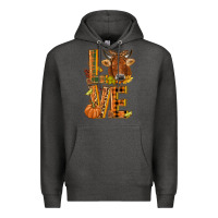 Charcoal Heather Love fall cow Premium Hoodie - NancyCooperArtShop