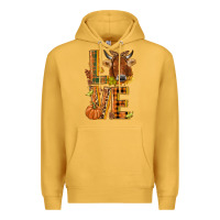 Mustard Love fall cow Premium Hoodie - NancyCooperArtShop