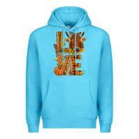 Ocean Blue Love fall cow Premium Hoodie - NancyCooperArtShop