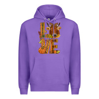 Purple Love fall cow Premium Hoodie - NancyCooperArtShop