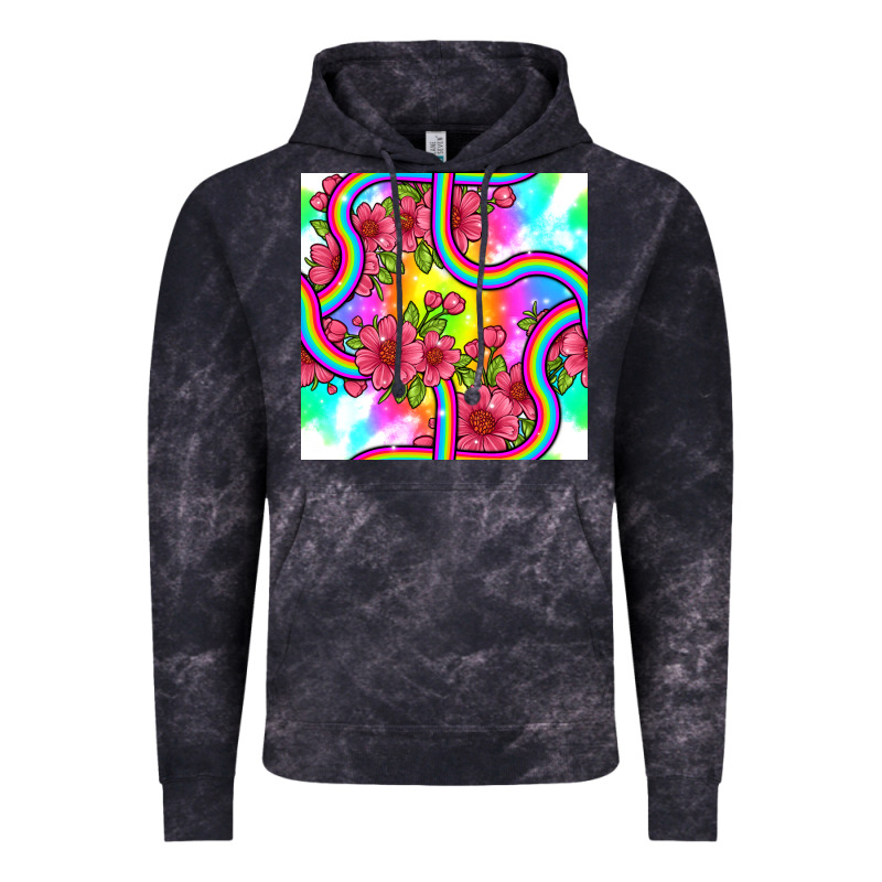 Tie Dye Floral Seamless Pattern Vintage Hoodie by BundleAndBundleShop | Teevron