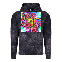 Cloud Black tie dye floral seamless pattern Vintage Hoodie - BundleAndBundleShop