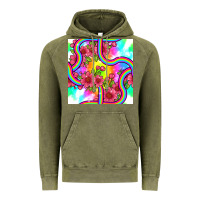 Vintage Olive tie dye floral seamless pattern Vintage Hoodie - BundleAndBundleShop