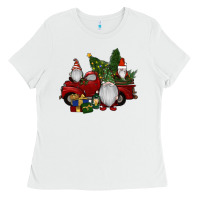 White christmas gnomes with truck Ladies Tee - RanaPortraitStore