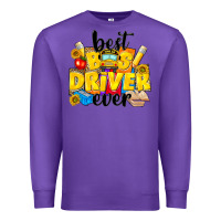Purple best bus driver ever Premium Sweatshirt - NancyCooperArtShop