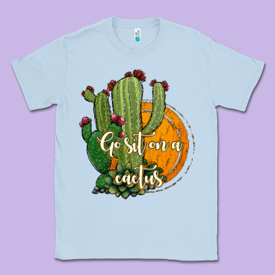 Cactus Go Sit On A Cactus Classic Tee Designed By Jasminsmagicworld