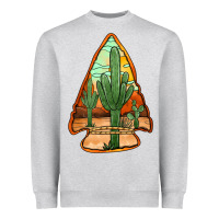 Heather Grey desert cactus arrowhead Heavyweight Sweatshirt - Jasminsmagicworld