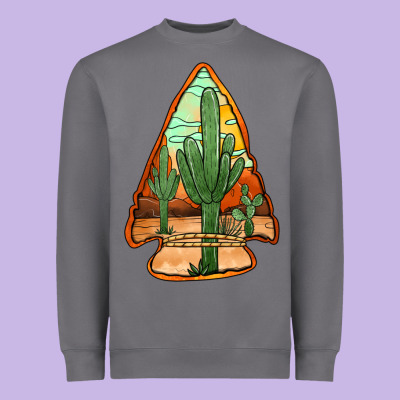 Desert Cactus Arrowhead Heavyweight Sweatshirt Designed By Jasminsmagicworld