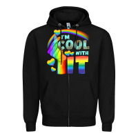 Black Lgbtq İ'm Cool With İt Zipper Hoodie - BundleAndBundleShop