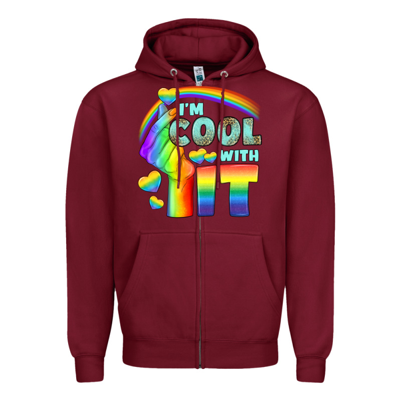 Lgbtq İ'm Cool With İt Zipper Hoodie by BundleAndBundleShop | Teevron