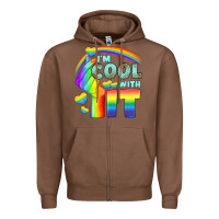 Chestnut Lgbtq İ'm Cool With İt Zipper Hoodie - BundleAndBundleShop