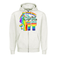 Oatmeal Heather Lgbtq İ'm Cool With İt Zipper Hoodie - BundleAndBundleShop