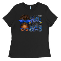 Black in my cheer mom era afro messy bun Ladies Tee - texasbilliewilder