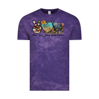 Cloud Purple Peace Love Jersey Giant Chicken Vintage Tee - LillyAllenDesigns