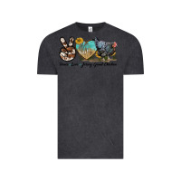 Vintage Black Peace Love Jersey Giant Chicken Vintage Tee - LillyAllenDesigns