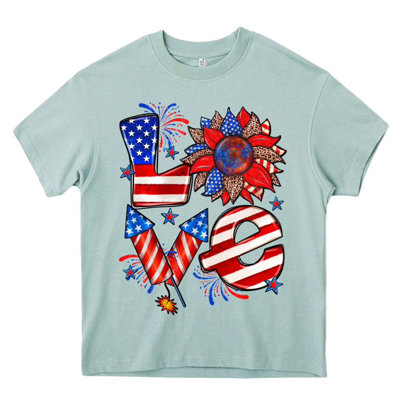 4th Of July Love Heavy Core Tee by Zillion Design Studio | Teevron