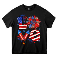 Black 4th of july love Heavy Core Tee - Zillion Design Studio