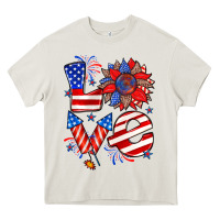 Cream 4th of july love Heavy Core Tee - Zillion Design Studio