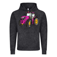 Vintage Black western farm tractor pink Vintage Hoodie - Artiststas
