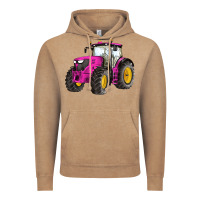 Vintage Coffee western farm tractor pink Vintage Hoodie - Artiststas