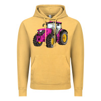 Vintage Mustard western farm tractor pink Vintage Hoodie - Artiststas