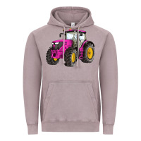 Vintage Zinc western farm tractor pink Vintage Hoodie - Artiststas