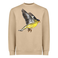 Mushroom Flying American Goldfinch Heavyweight Sweatshirt - LillyAllenDesigns