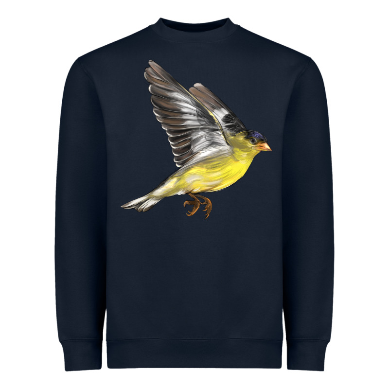 Flying American Goldfinch Heavyweight Sweatshirt by LillyAllenDesigns | Teevron