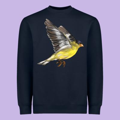 Flying American Goldfinch Heavyweight Sweatshirt Designed By Lillyallendesigns