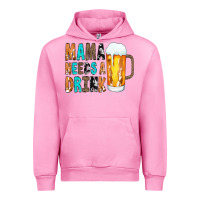 Fuchsia Pink Mama Needs a Drink Urban Hoodie - CowCowDesign